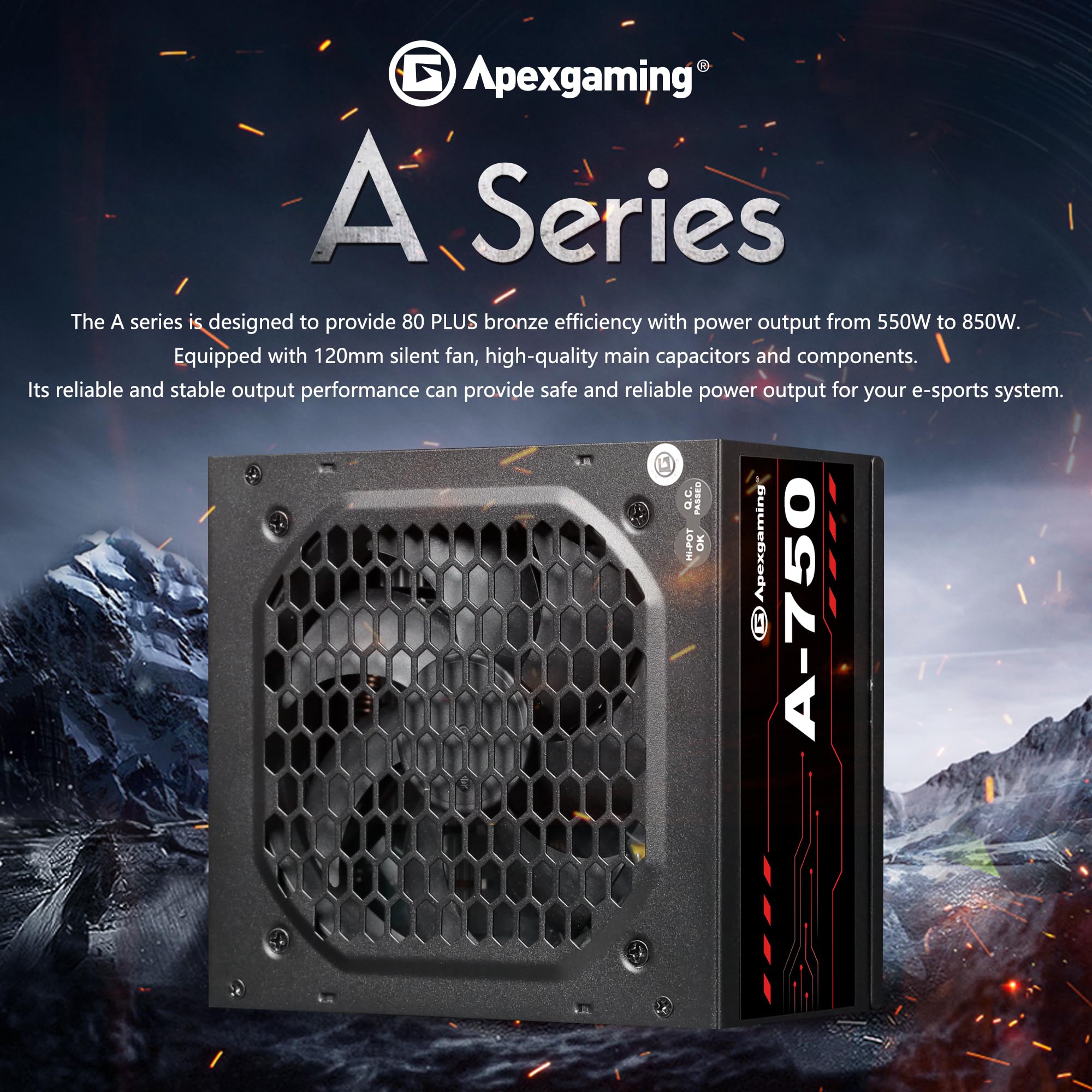 Amazon | ApexGaming Aシリーズ 80Plus Bronze ATX電源 (750W